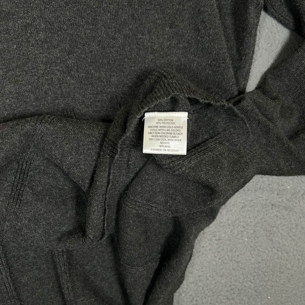 Style & Co Sweater Womens XL Grey V-Neck Peplum Ruffle Sleeve Cotton Blend - Picture 4 of 4